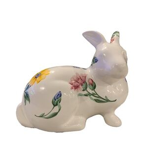 Sintra Designed by Tiffany & Co. Portugal White Floral Porcelain Rabbit 1996